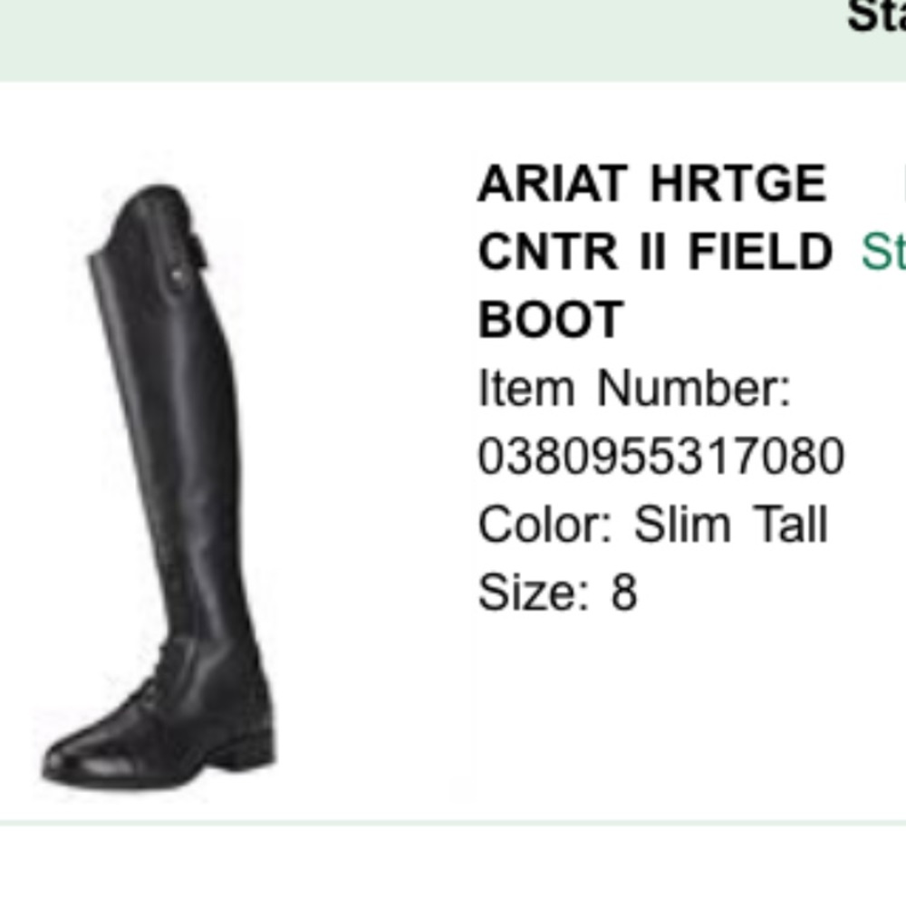 ISO Ariat Riding boots size 8 slim calf